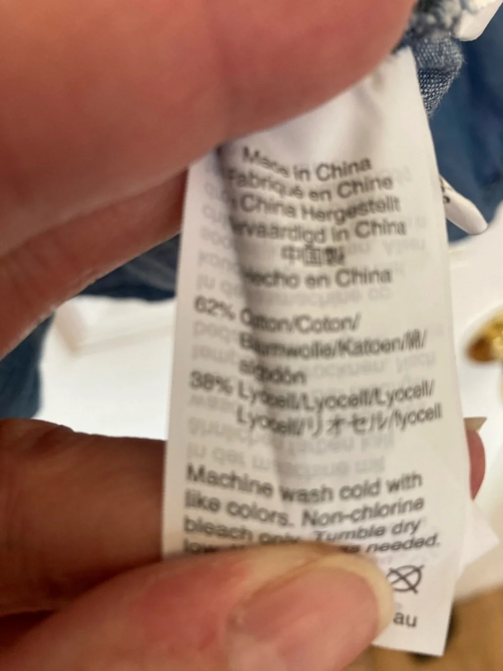 Madewell Chambray Wrap Blouse in Light Blue - Picture 5 of 8